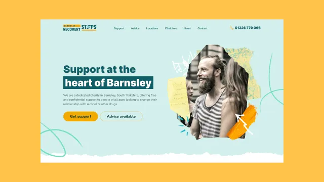 Barnsley Recovery Steps project screen 3
