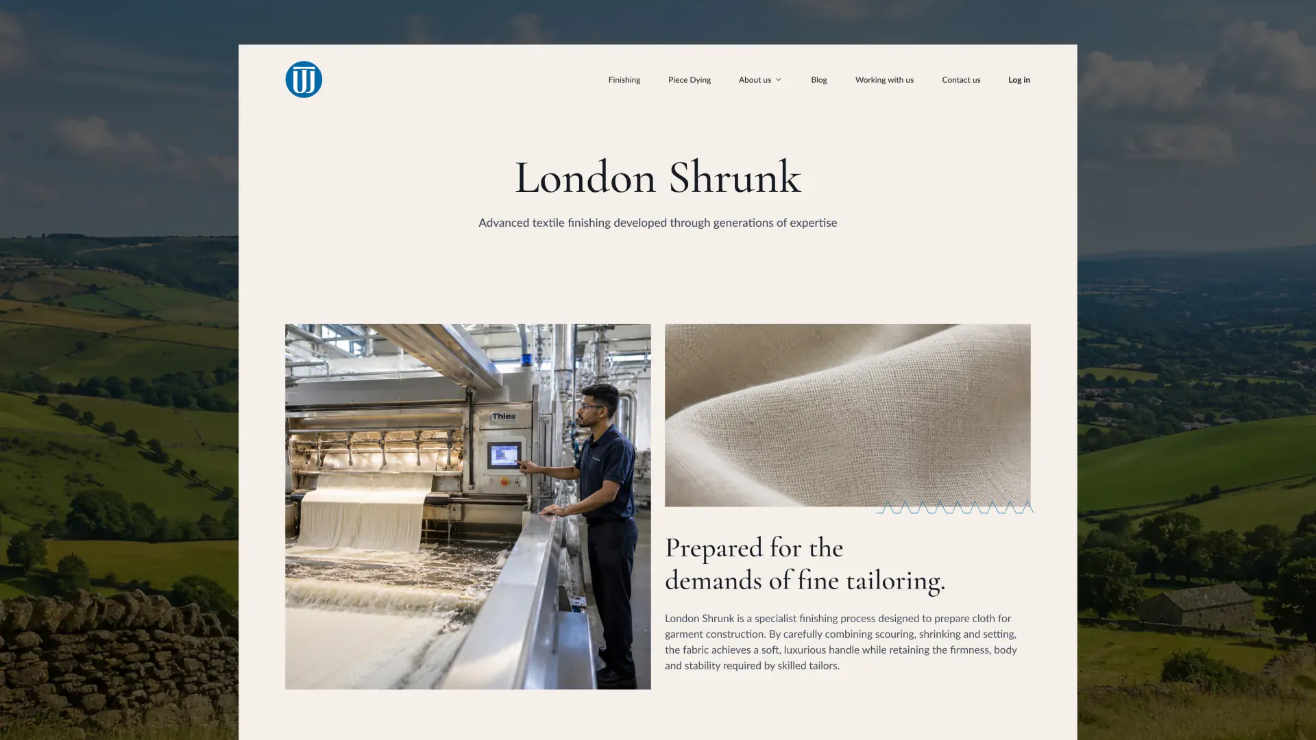 W.T Johnson London Shrunk editorial webpage concept